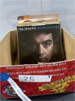 Box with Neil Diamond and Other Vinyl Records