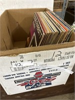Box with Eddie Rabbit and Other Vinyl Records