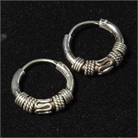 Sterling Silver  Hoop Earrings