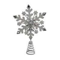 Bethlehem Light 13" Metallic Snowflake Tree Topper