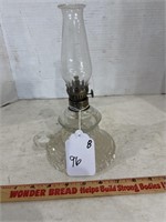 Antique Clear Glass Miniature Oil Lamp