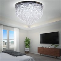 $114  LED 5 Tier Crystal Chandelier  Dia19.7xH13.7