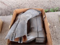 Leather Boots Women, Grey, Tony Lama