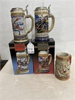 (3) Budweiser 1984 and 1988 Olympic Steins