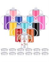 Tioncy 12 Pack 12 oz Stainless Steel Sippy Cups