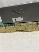 Vintage Metal Handy Andy Tool Set Box and Cash Box