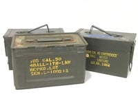 3 Vintage Military Surplus Ammo Boxes