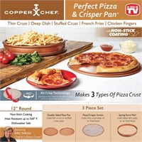 COPPER CHEF 12" inch Pizza & Crisper Pan Set