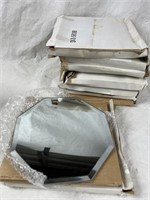 Lot of - 8" Octagon Beveled Mirrors