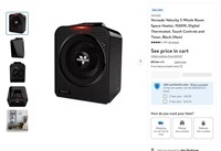 B3861  Vornado Velocity Space Heater 1500W Black