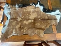 New tanned goat hide rug