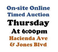 WELCOME TO OUR THUR.@6pm ONLINE PUBLIC AUCTION
