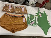 Ladies XS,med,XL shorts & XS,Sm tank bodysuit