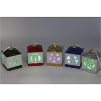 Lightscapes Set of 5 Cutwork Ceramic Ornaments