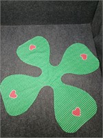 Vintage handmade clover with hearts project