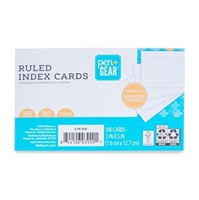 R751  PenGear Ruled Index Cards 3x5