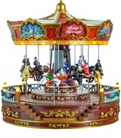 $125  14in Christmas Carousel with Lights  Music