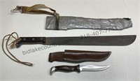 Machete & Hunting Knife
