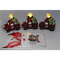 Mr. Christmas Mini Vehicle Ornaments Red Truck #1