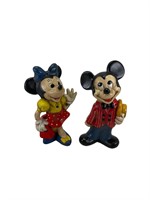 Vintage Mickey & Minnie Chalkware Figures
