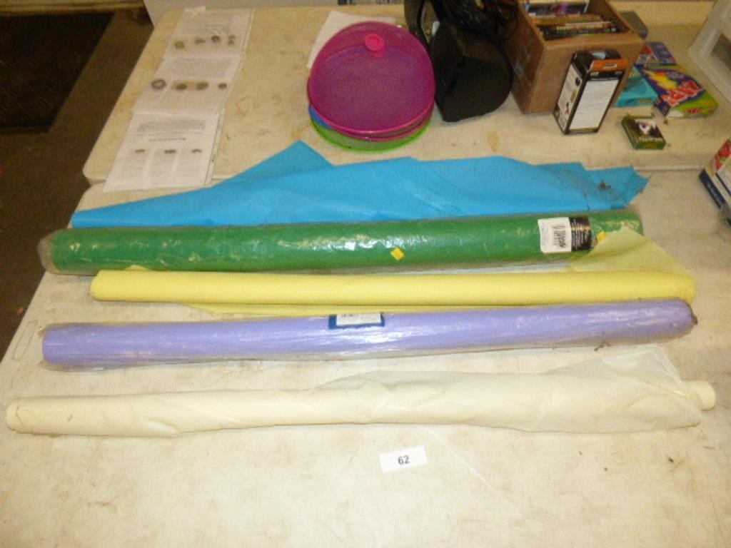 5 ROLLS OF BANQUET TABLE COVER 2 NEW