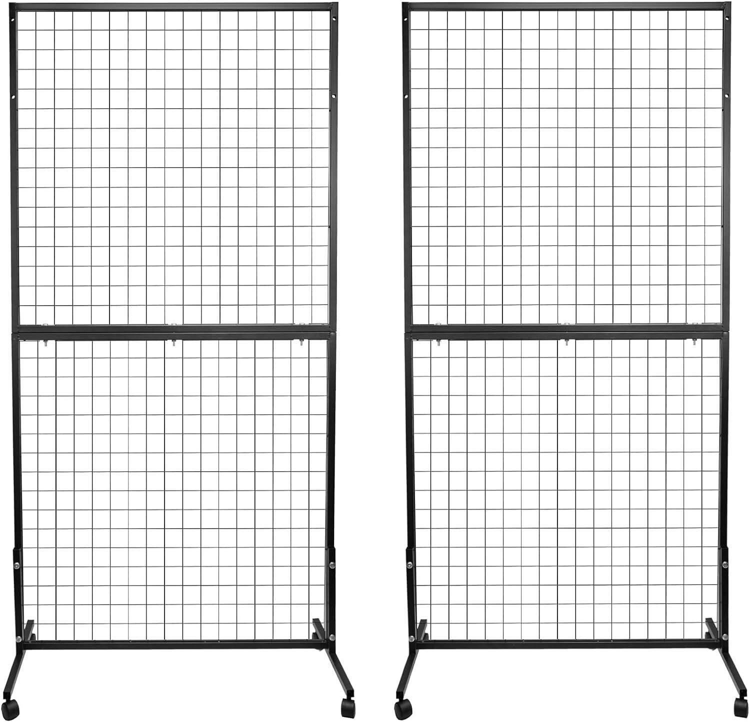 2-Pack 3'x6' Grid Wall Panel Tower  Retail Display