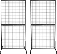 2-Pack 3'x6' Grid Wall Panel Tower  Retail Display