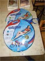 2 NEW SPRING FLOATS POOL FLOATING MATTRESSES