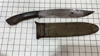 Lg Knife w/ US 1918 metal scabbord
