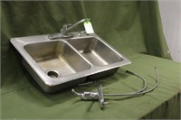 Stainless Double Sink Approx 33"x21"