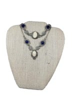 Vintage Cameo Necklace & Bracelet Set