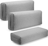 3 Pcs Yoga Bolster Rectangular Yoga Cushion with C