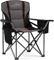 Oversized Fully Padded Camping Chair with Lumbar S