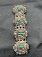 Signed turquoise and 925 silver bracelet