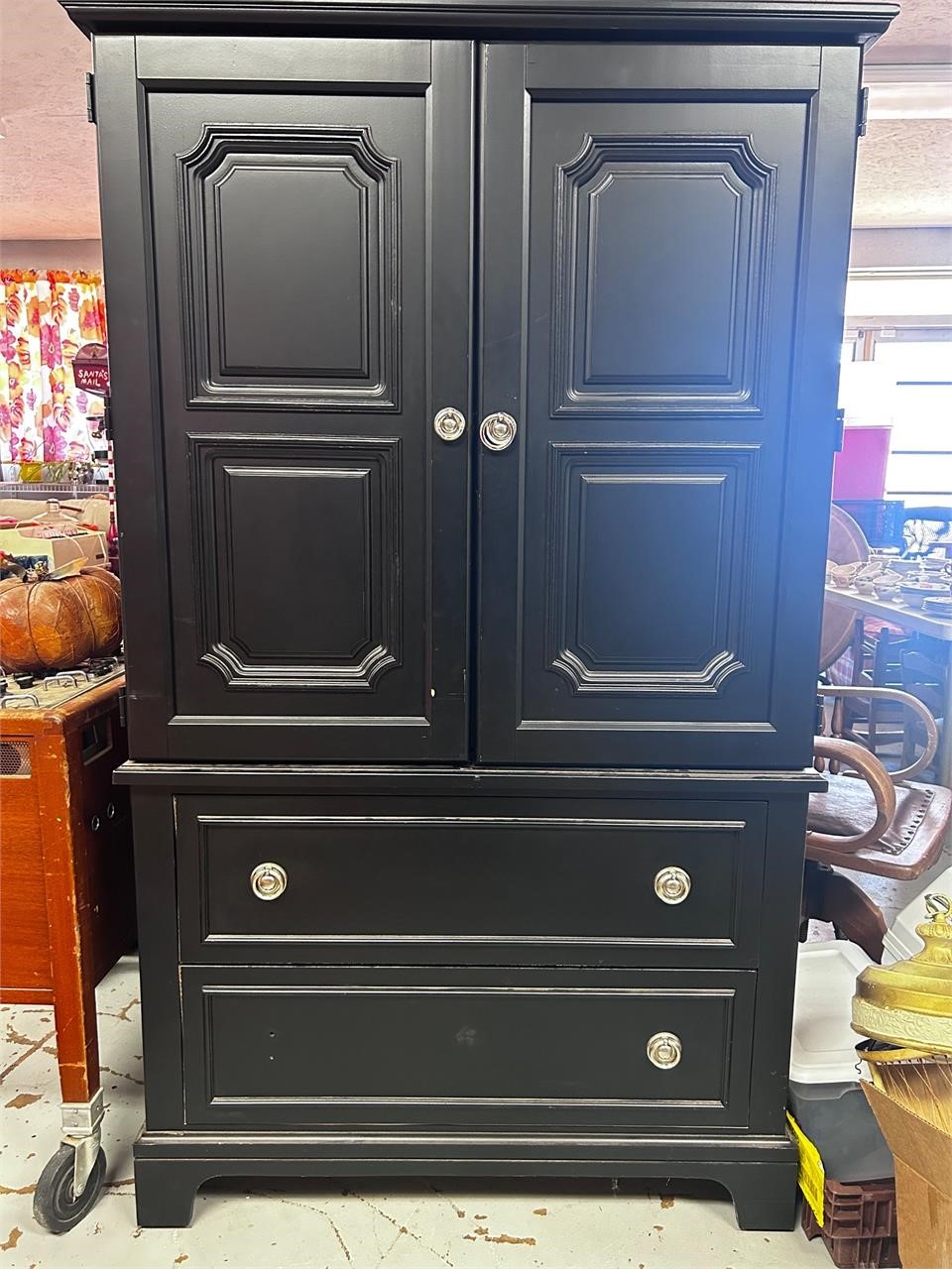 Black Armoire w/2 drawers