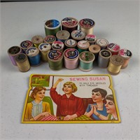 Vintage Sewing Kit with Sewing Susan Advertisment
