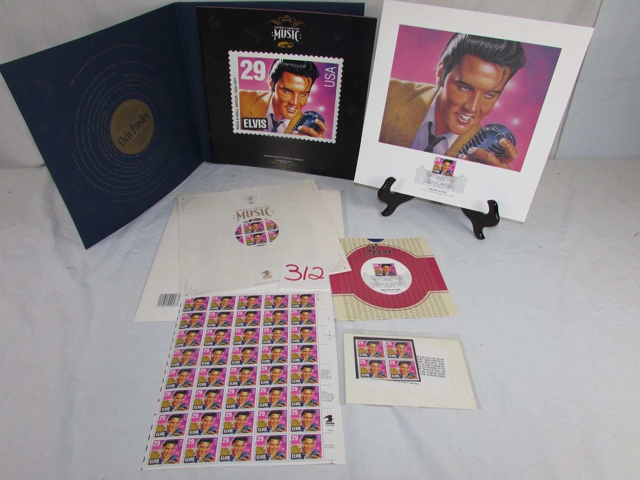 Elvis Presley 1st Day of Issue Collectors Stamps