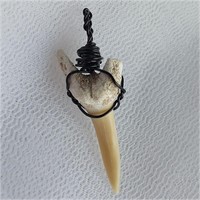 Wire Wrapped Shark's Tooth Necklace Charm