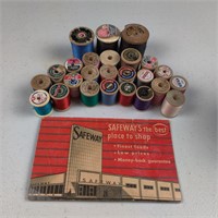Vintage Safeway Store Sewing Kit Set