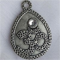 Ohm Buddhist Symbol Necklace Charm