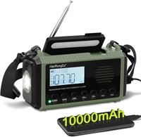 $39  10000mAh NOAA Crank Weather Radio  Green