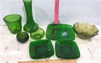 Green Vases, Salad Plate, Coffee saucers
