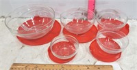 ( 5 ) Multi Functional Glass Bowls w / lids