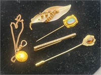 Antique brooches and pins