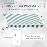 12' x 10' Manual Retractable Outdoor Sunshade