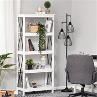 4-Tier Bookcase, Display Shelf, Unit Storage Rack