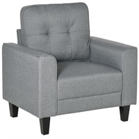 Button Tufted Armchair Modern Single Sofa Chair