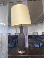 Black, ceramic lamp