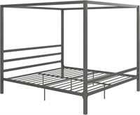 Metal Canopy Platform Bed with Minimalist King