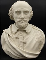 Large Antique Shakespeare Bust Sculpture